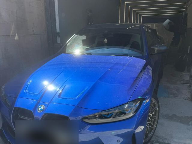 BMW M4 — front-end collision after repair at E17 Bodyworks