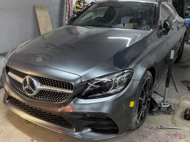 Mercedes C-Class with front end repaired and resprayed